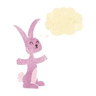 cartoon rabbit with thought bubble N3