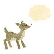 cute cartoon deer with thought bubble