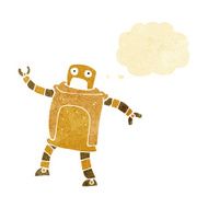 cartoon robot with thought bubble N6