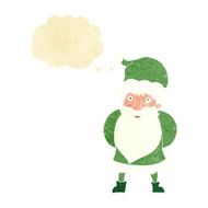 cartoon santa claus with thought bubble N5