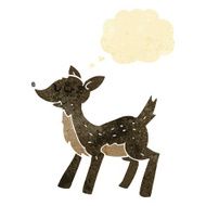 cute cartoon deer with thought bubble N2