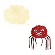 cartoon spider with thought bubble