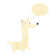 funny cartoon dog with thought bubble N2