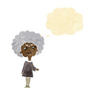 cartoon old lady with thought bubble