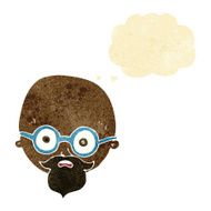 cartoon shocked man with beard thought bubble N4