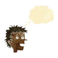 cartoon excited boy with thought bubble N14