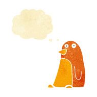 cartoon bird with thought bubble N5