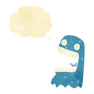 cartoon gross ghost with thought bubble N2