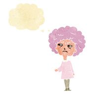 cartoon old lady with thought bubble N2