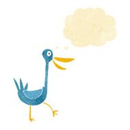 funny cartoon duck with thought bubble N2