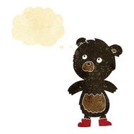 cartoon cute little bear with thought bubble N2