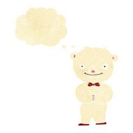 cartoon little polar bear with thought bubble N2