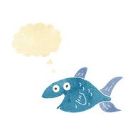 cartoon fish with thought bubble N4