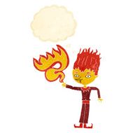 fire spirit cartoon with thought bubble N2