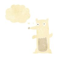 cartoon polar bear with thought bubble N2