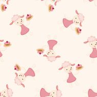 animal having afternoon tea cartoon seamless pattern background N7