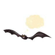 cartoon bat with thought bubble N2