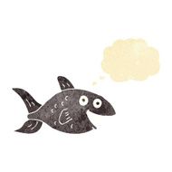 cartoon fish with thought bubble N5