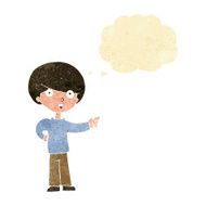 cartoon pointing boy with thought bubble N2