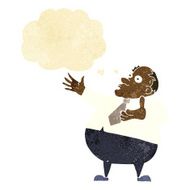 cartoon exasperated middle aged man with thought bubble N2