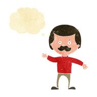 cartoon dad waving with thought bubble N2