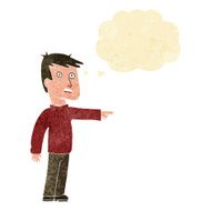 cartoon pointing man with thought bubble N2