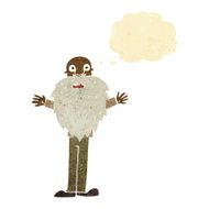 cartoon bearded old man with thought bubble N3