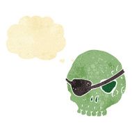 cartoon skull with eye patch thought bubble N2