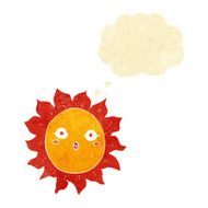 cartoon sun with thought bubble