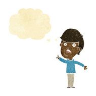 cartoon man asking question with thought bubble N3
