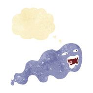 cartoon ghost with thought bubble N3