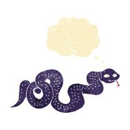 cartoon snake with thought bubble N3