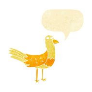 cartoon bird with thought bubble N8