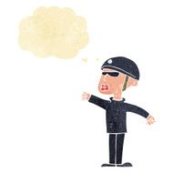 cartoon security guy with thought bubble N2