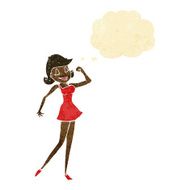 cartoon woman with can do attitude thought bubble N2