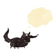 cartoon little dog with thought bubble N2