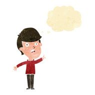 cartoon man asking question with thought bubble N4