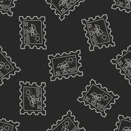 doodle stamp seamless pattern background N3