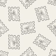 doodle stamp seamless pattern background N4