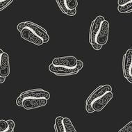 doodle steak seamless pattern background