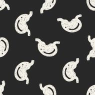 Doodle Stomach seamless pattern background