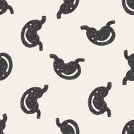 Doodle Stomach seamless pattern background N2