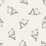 doodle tent seamless pattern background N2