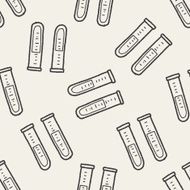 Doodle Test tube seamless pattern background N13