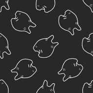Doodle Tooth seamless pattern background