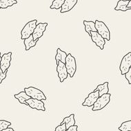 dumpling doodle seamless pattern background N3