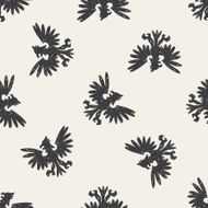 eagle doodle seamless pattern background N3