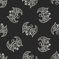 eagle doodle seamless pattern background N4