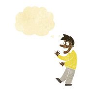 cartoon excited man with thought bubble N6
