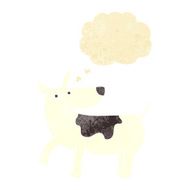 funny cartoon dog with thought bubble N4